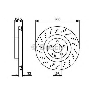 Диск тормозной передний вентилируемый BOSCH 0 986 479 412 фото