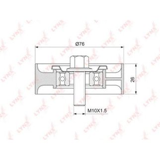 Ролик-натяжитель ручейкового ремня LYNXauto PB-5349 фото