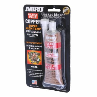 Герметик ABRO прокладка высокотемп. медный 85г фото 1