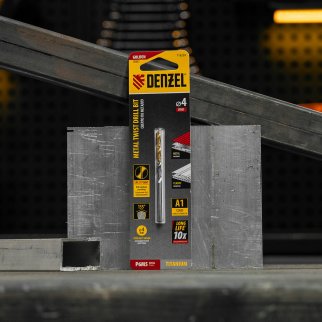 Сверло спиральное по металлу 4 x 75мм, Р6М5, Golden Tip // Denzel фото 6