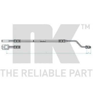 Шланг тормозной задний правый / AUDI A-3, TT, SEAT, SKODA Octavia, VW Bora, Golf-IV 97 ~ фото