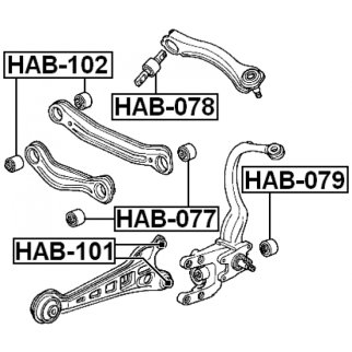 Сайлентблок FEBEST HAB-078 фото 2