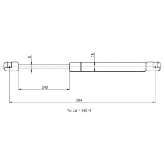 Газовый упор багажника TRIALLI GS 1822 фото 2