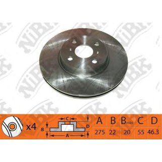 Диск тормозной NiBK RN1437 фото