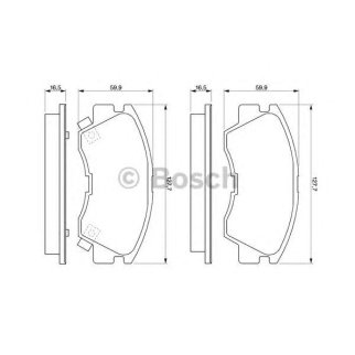 Колодки тормозные передние к-кт BOSCH 0 986 460 978 фото
