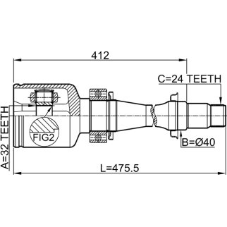 ШРУС ВНУТРЕННИЙ ПРАВЫЙ 32X40X24 (FEBEST) фото 2