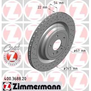 400.3688.20_диск тормозной !задн. 345x22/54-5x112  MB W166/X166 3.5/5.0/3.5CDi 11> фото