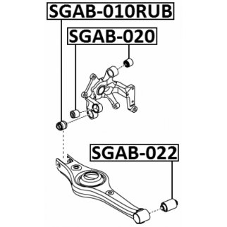 SGAB-022_сайлентблок заднего рычага! Ssang Yong New Actyon 10-13 фото 2