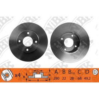 Диск тормозной передний вентилируемый NiBK RN1146 фото