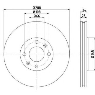 Диск тормозной передний вентилируемый TEXTAR 92107800 фото