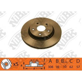 Диск тормозной NiBK RN1522 фото