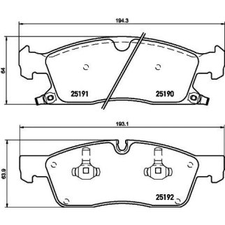 Колодки тормозные передние к-кт TEXTAR 25190 02 фото