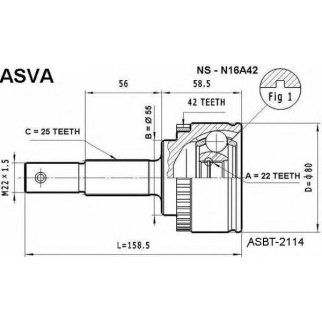 ШРУС наружный ASVA NSN1-6A42 фото