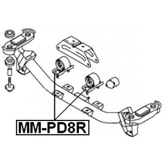 Опора двигателя задняя FEBEST MM-PD8R фото 2