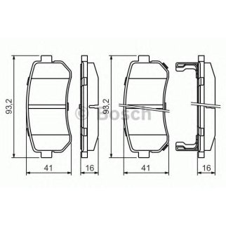 Колодки тормозные задние дисковые к-кт BOSCH 0 986 494 140 фото