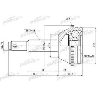 Шрус привода PATRON PCV1674 фото