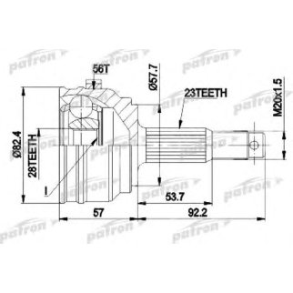 Шрус привода PATRON PCV1330 фото