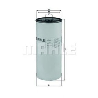 KC251_фильтр топливный !H260.5 D108 d93 /M32x1.5Volvo FH/FM9/12/16 Series II 01-> RVI Premium 00-> фото 2