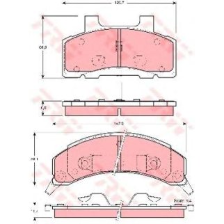 Колодки тормозные передние к-кт TRW GDB4005 фото