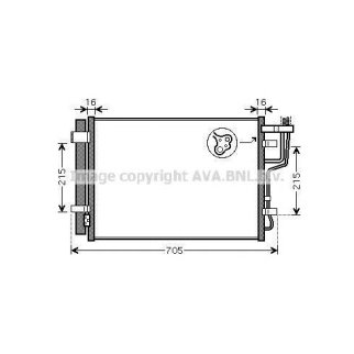 Радиатор кондиционера (конденсер) AVA KA5102D фото