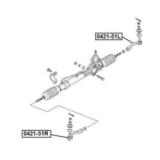 Наконечник рулевой ASVA 0421-51L фото
