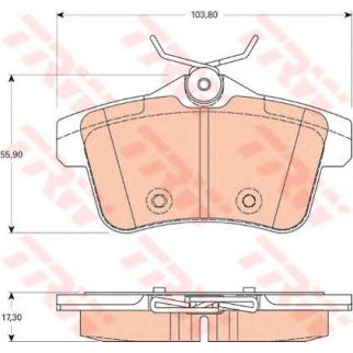 Колодки тормозные задние дисковые к-кт TRW GDB1828 фото