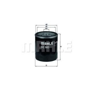 Фильтр масляный KNECHT OC 983 фото 2