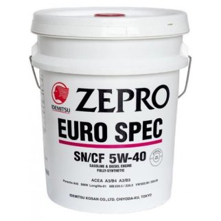 Масло моторное ZEPRO EURO SPEC 5W40 20L SN/CF, ACEA A3/B4, MB 229.5, VW 502.00/505.00, BMW LL-01, PO фото
