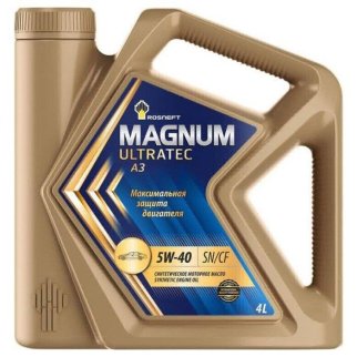 Масло моторное Rosneft Magnum Ultratec A3 5W-40 4 л 40816442 фото