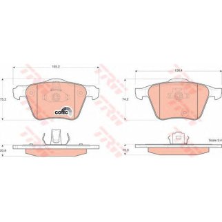 Колодки тормозные передние к-кт TRW GDB1565 фото