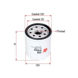 Фильтр масляный SAKURA C1139 фото