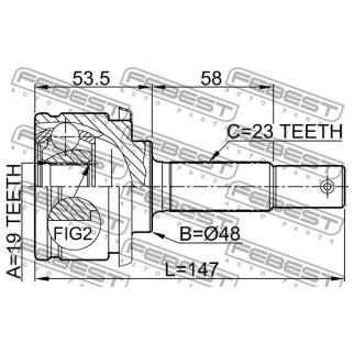 ШРУС наружный NISSAN Micra (92-00) комплект FEBEST фото