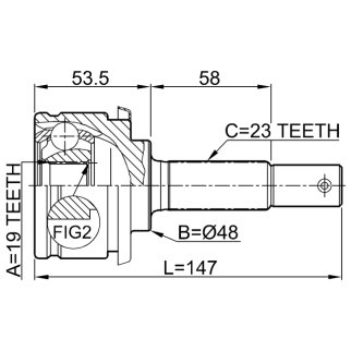 ШРУС наружный NISSAN Micra (92-00) комплект FEBEST фото 2