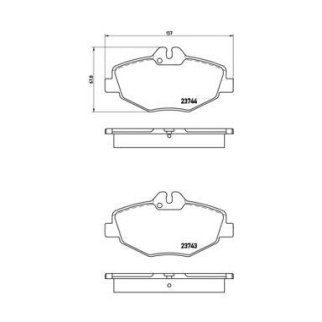 Колодки тормозные передние к-кт Brembo P 50 049 фото