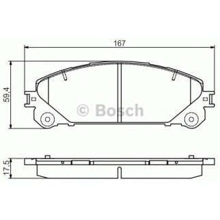 Колодки тормозные передние к-кт BOSCH 0 986 495 169 фото