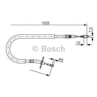 Трос стояночного тормоза левый BOSCH 1 987 477 858 фото