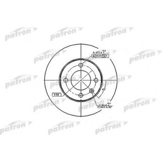 Диск тормозной передний не вентилируемый PATRON PBD1518 фото