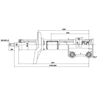 Амортизатор передний FEBEST 07665535FR фото 2