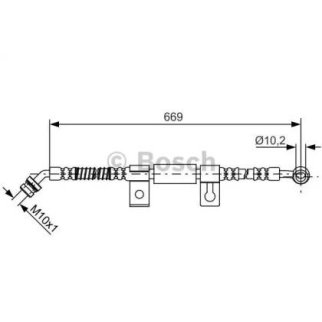 Шланг тормозной KIA Sorento (06-) передний правый BOSCH фото