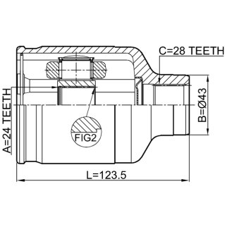 ШРУС внутренний FEBEST 2211-CLARRH фото 2