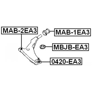 Сайлентблок FEBEST MAB-2EA3 фото 2