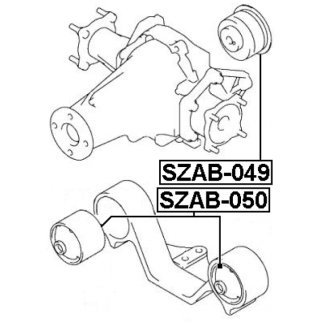 Сайлентблок задней подвески FEBEST SZAB-049 фото 2 Сайлентблок задней подвески FEBEST SZAB-049 фото 2