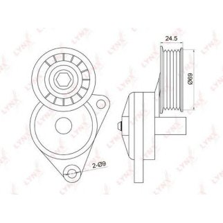 Ролик-натяжитель ручейкового ремня LYNXauto PT-3011 фото