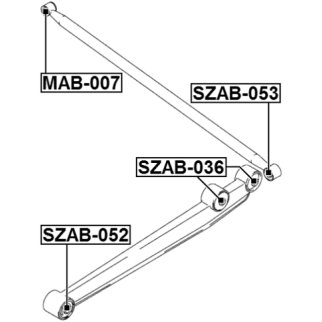 Сайлентблок FEBEST SZAB-053 фото 2