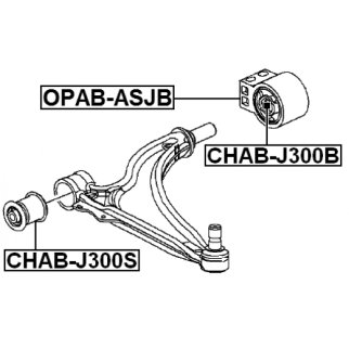 Сайлентблок передний подвески FEBEST CHAB-J300B фото 2
