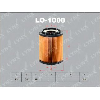Фильтр масляный LYNXauto LO-1008 фото