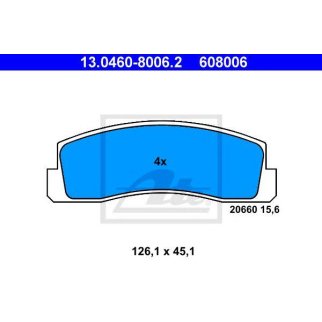 Колодки тормозные передние к-кт ATE 13.0460-8006.2 фото