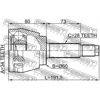 ШРУС наружный FEBEST 1410-REXII фото