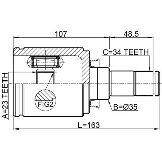 Шрус внутренний правый 23X35X34 фото 2