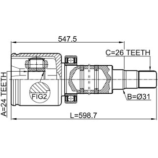 ШРУС внутренний FEBEST 2711-V70RH фото 2
